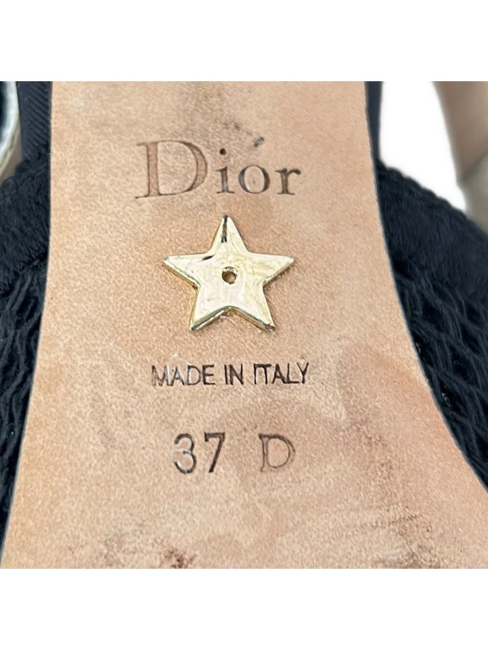 Dior Sandals 37 D Black Ivory Ribbon J'adior - Picture 6 of 7